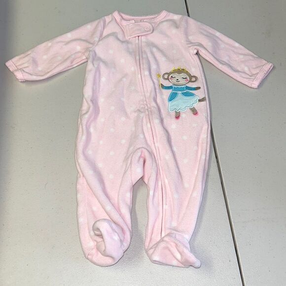 Monkey fleece footed pajamas - Picture 1 of 1